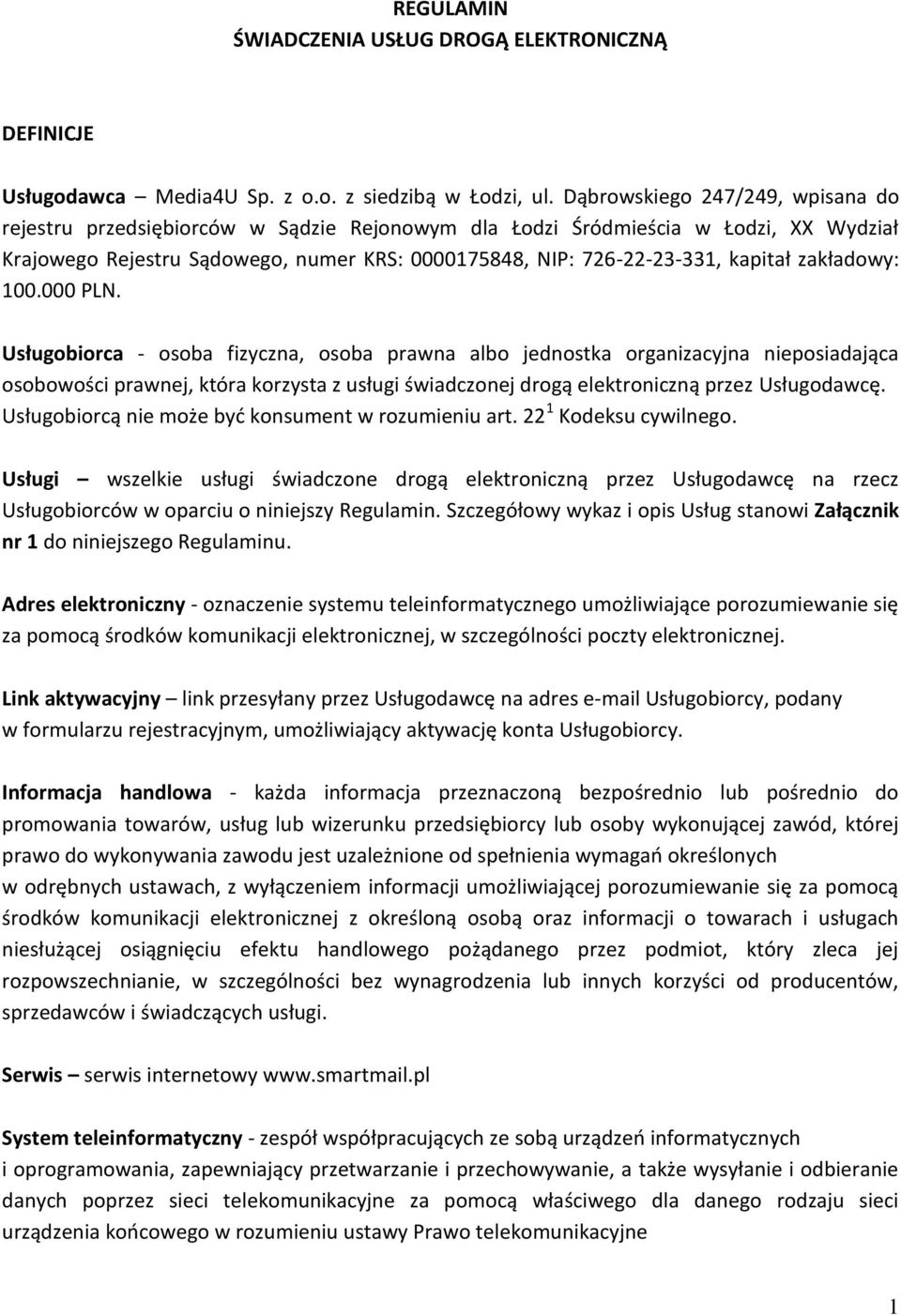 zakładowy: 100.000 PLN.
