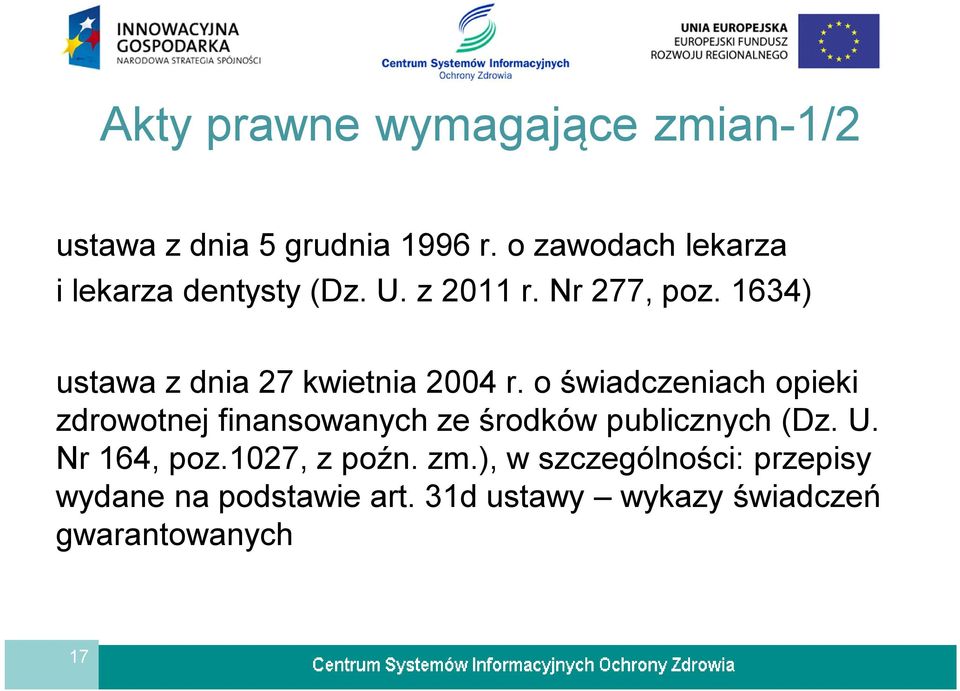 1634) ustawa z dnia 27 kwietnia 2004 r.