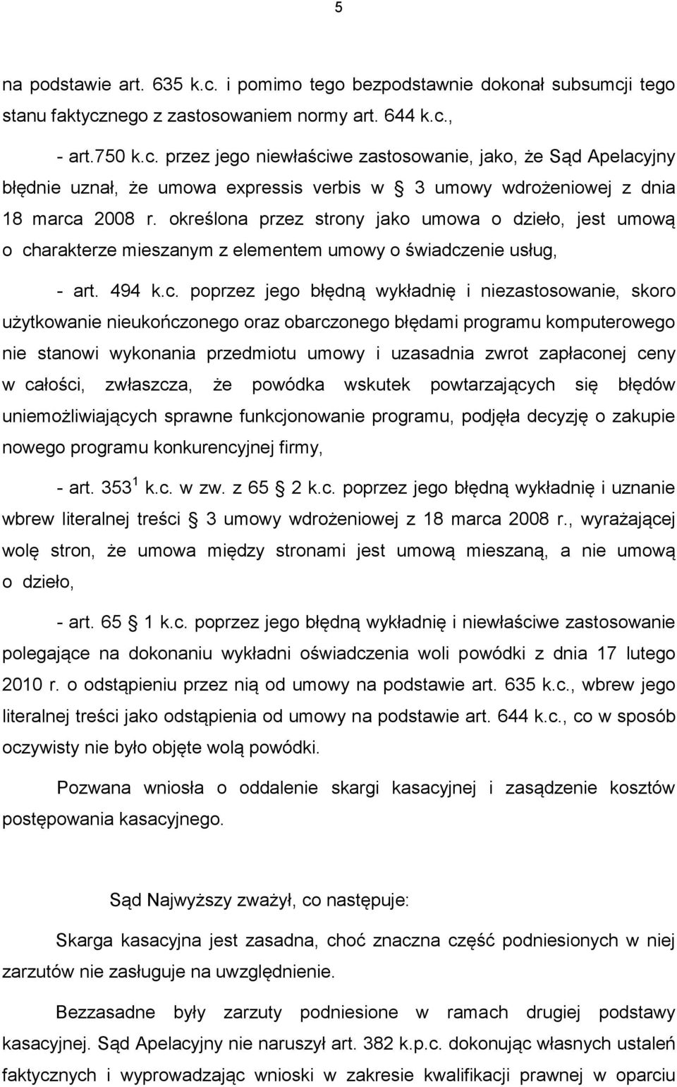 arakterze mieszanym z elementem umowy o świadcz