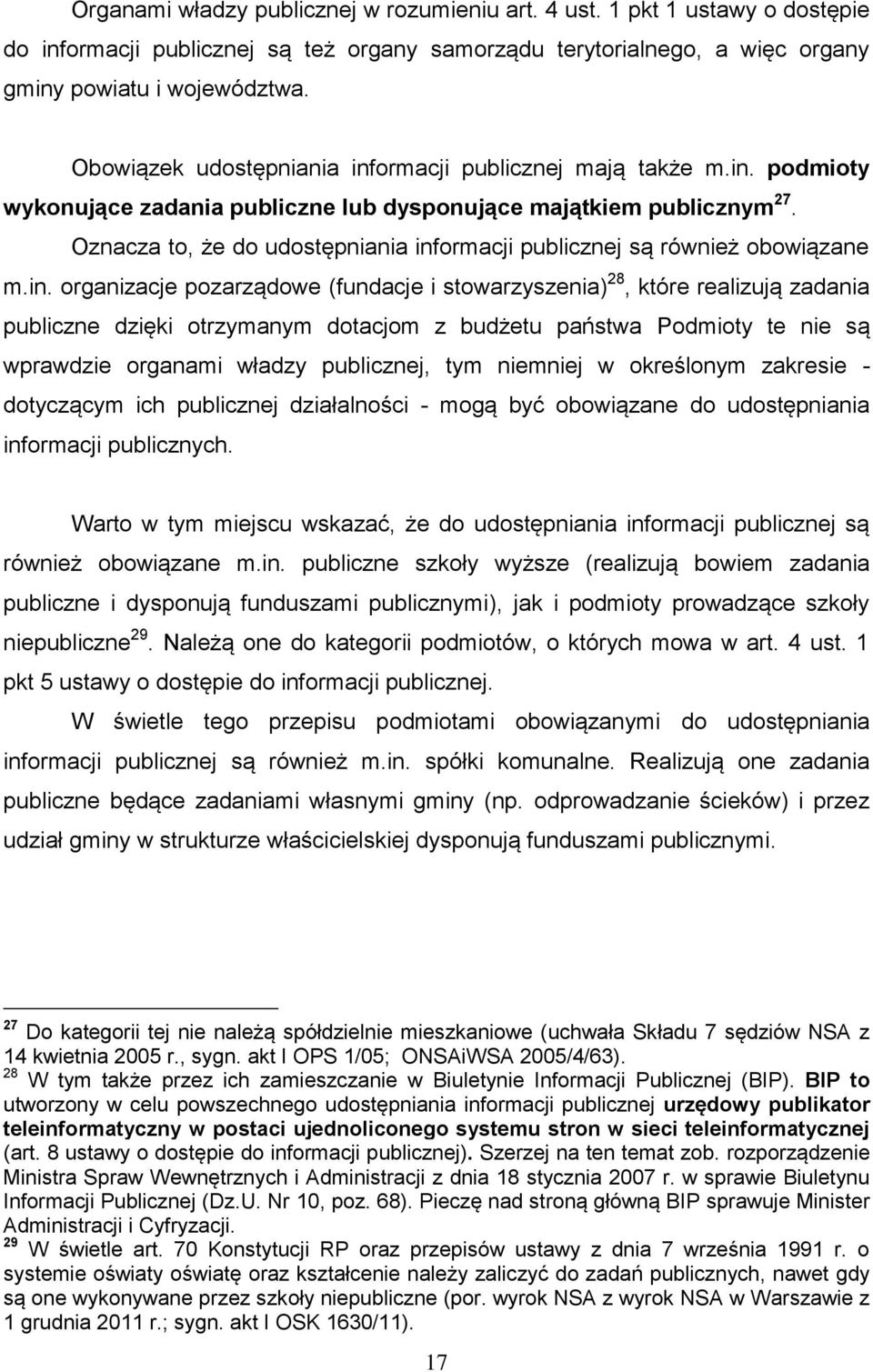 Oznacza to, że do udostępniania inf