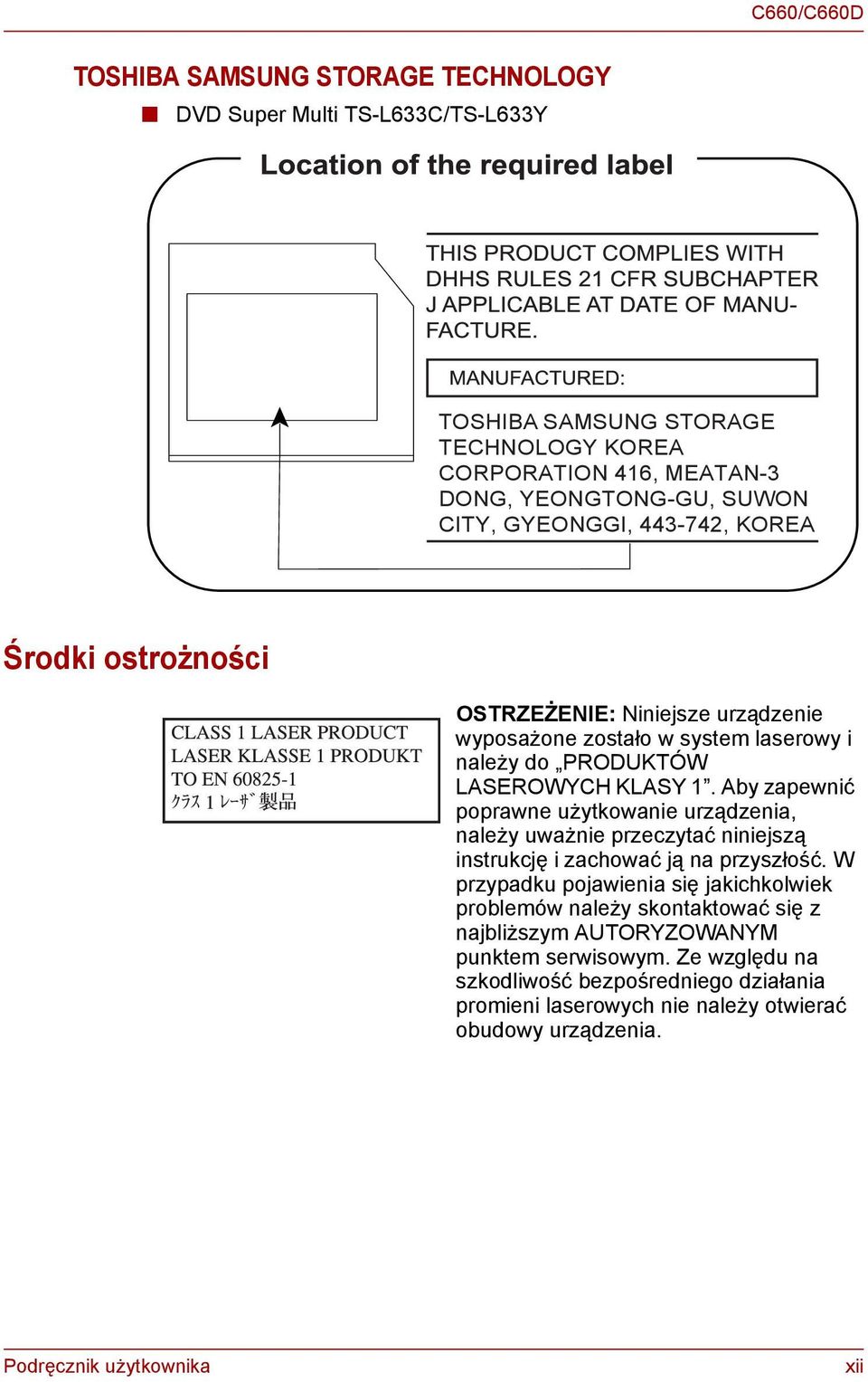 Aby zapewnić poprawne użytkowanie urządzenia, należy uważnie przeczytać niniejszą instrukcję i zachować ją na przyszłość.