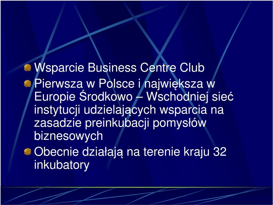 instytucji udzielających wsparcia na zasadzie