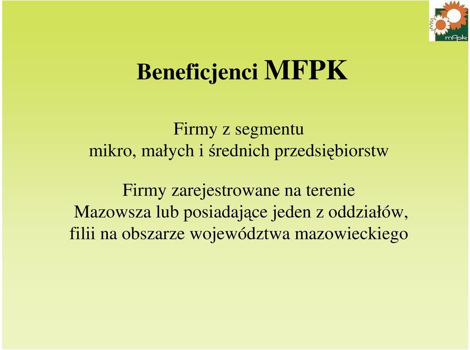 na terenie Mazowsza lub posiadające jeden z