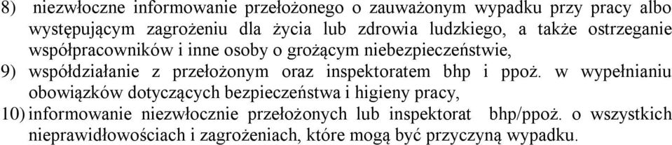 oraz inspektoratem bhp i ppoż.