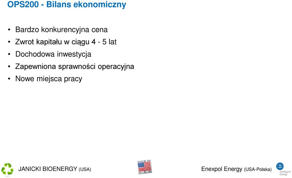 ciągu 4-5 lat Dochodowa inwestycja