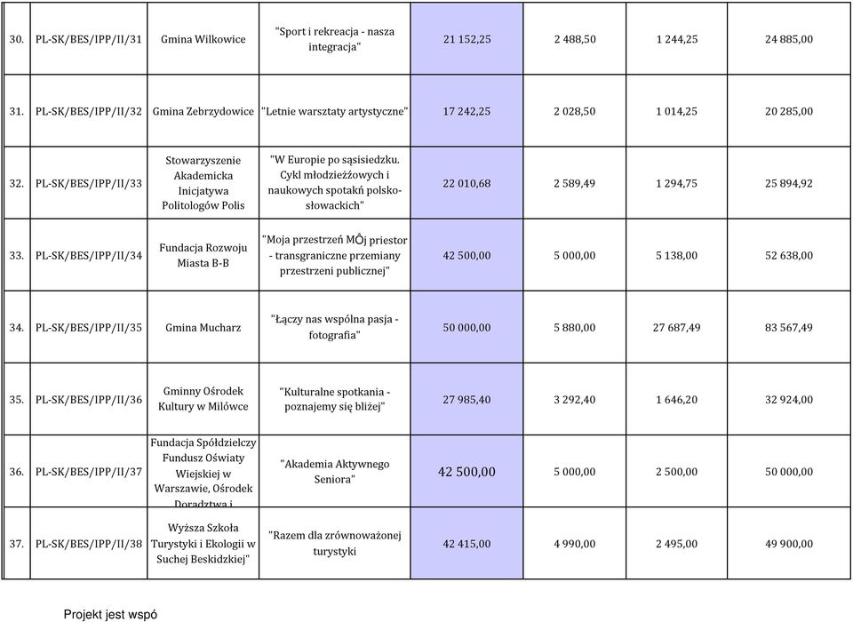 PL-SK/BES/IPP/II/33 Stowarzyszenie Akademicka Inicjatywa Politologów Polis "W Europie po sąsisiedzku.