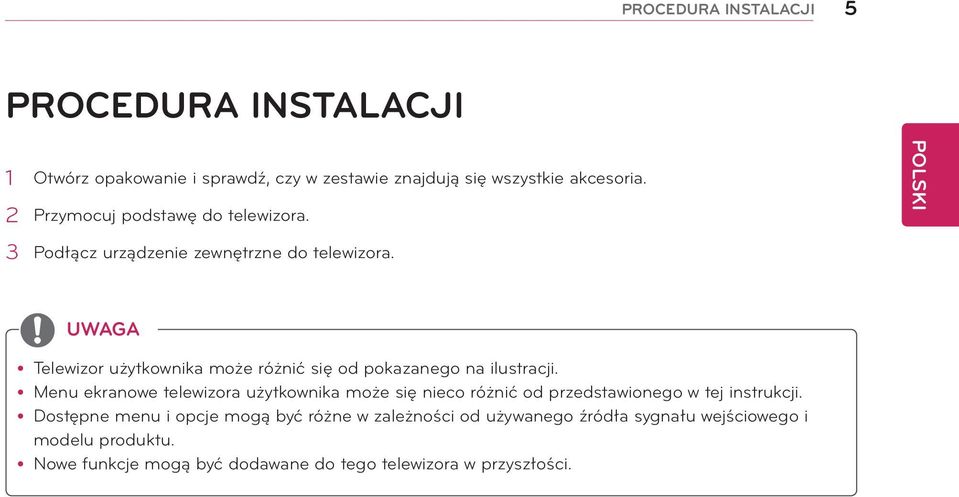 ytelewizor użytkownika może różnić się od pokazanego na ilustracji.