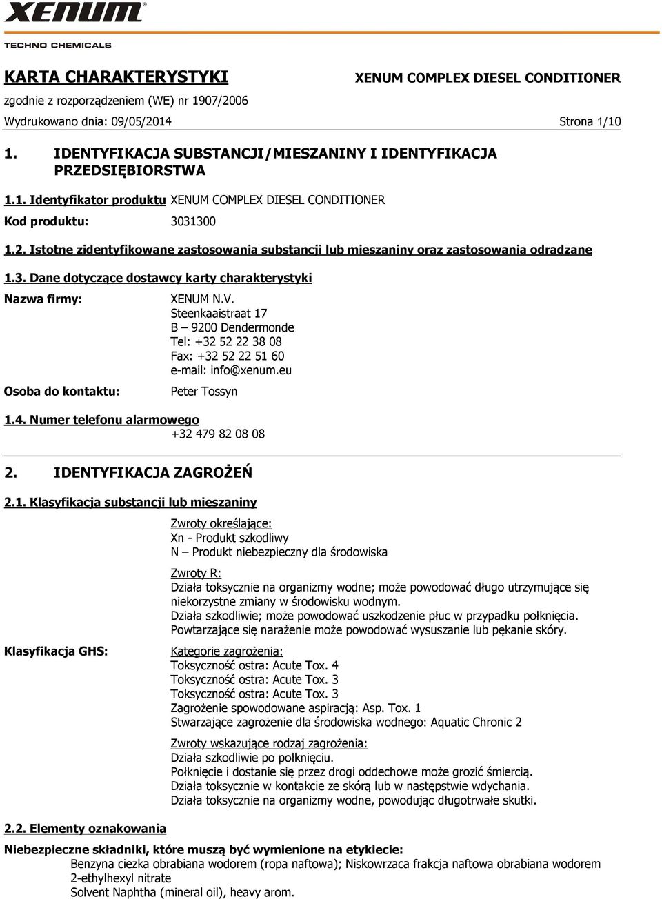 eu Osoba do kontaktu: Peter Tossyn 1.