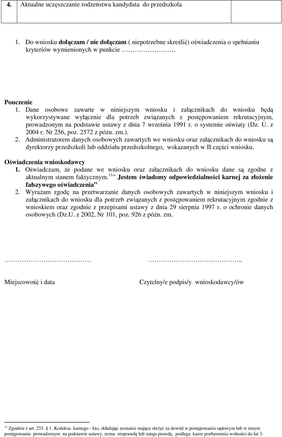 września 1991 r. o systemie oświaty (Dz. U. z 20