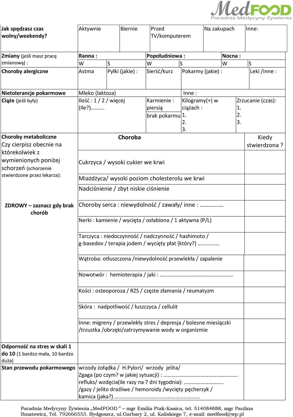 Leki /inne : Nietolerancje pokarmowe Mleko (laktoza) 