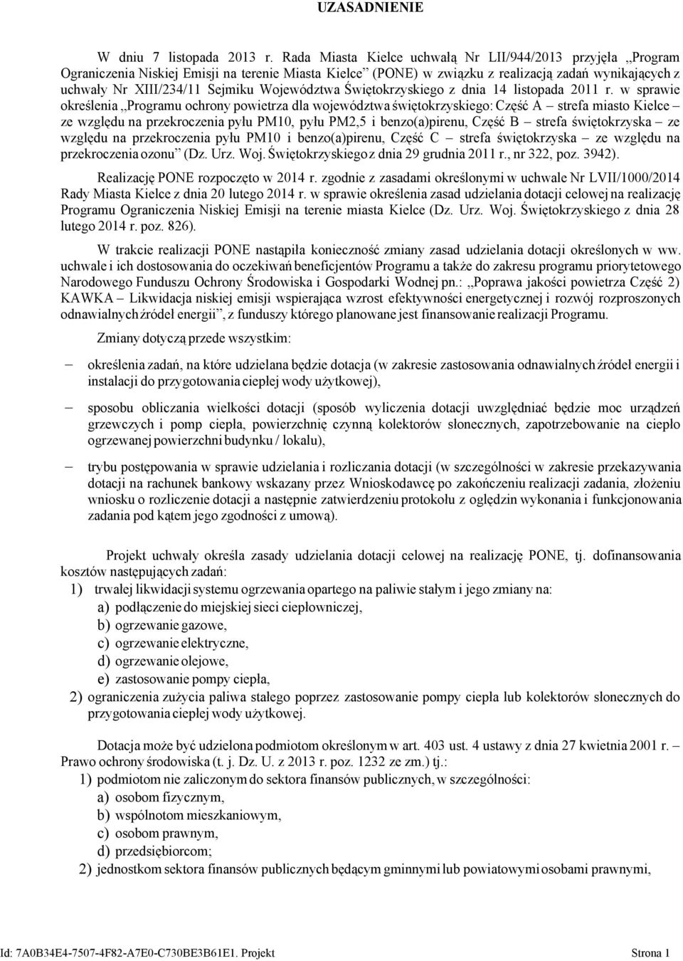Województwa Świętokrzyskiego z dnia 14 listopada 2011 r.