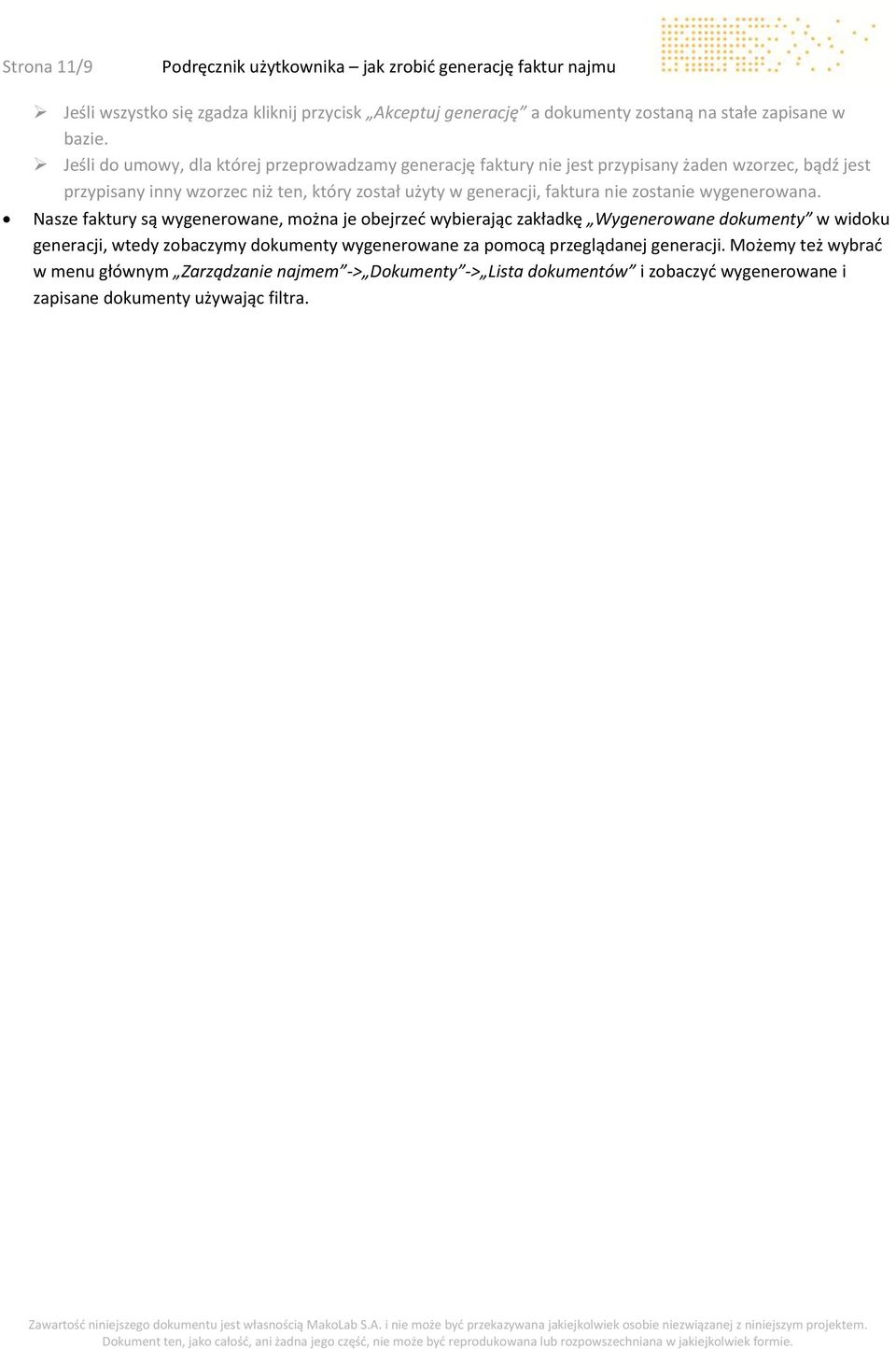 nie zostanie wygenerowana.