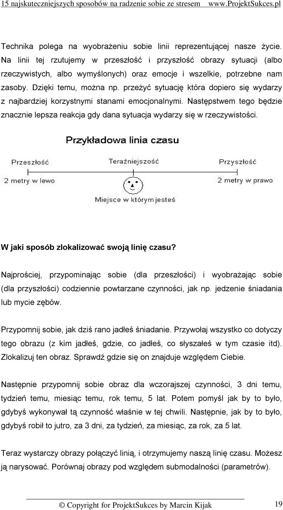 przeżyć sytuację która dopiero się wydarzy z najbardziej korzystnymi stanami emocjonalnymi. Następstwem tego będzie znacznie lepsza reakcja gdy dana sytuacja wydarzy się w rzeczywistości.