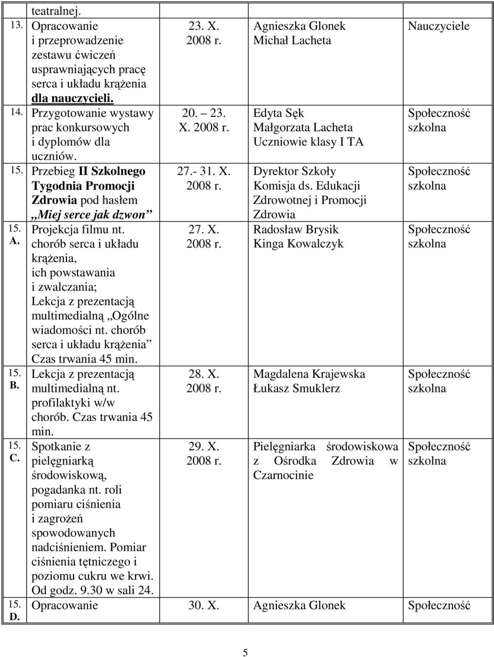 chorób serca i układu krąŝenia, ich powstawania i zwalczania; Lekcja z prezentacją multimedialną Ogólne wiadomości nt. chorób serca i układu krąŝenia Czas trwania 45 min.