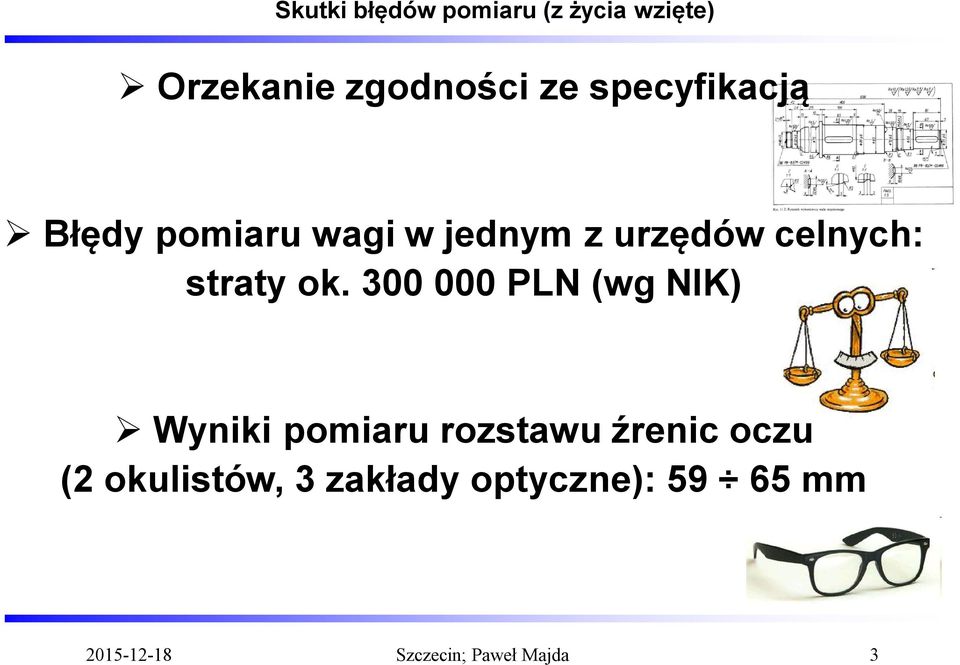 ok. 300 000 PLN (wg NIK) Wyniki pomiaru rozstawu źrenic oczu (2