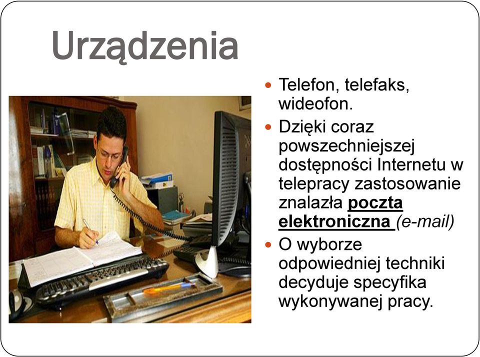 telepracy zastosowanie znalazła poczta elektroniczna