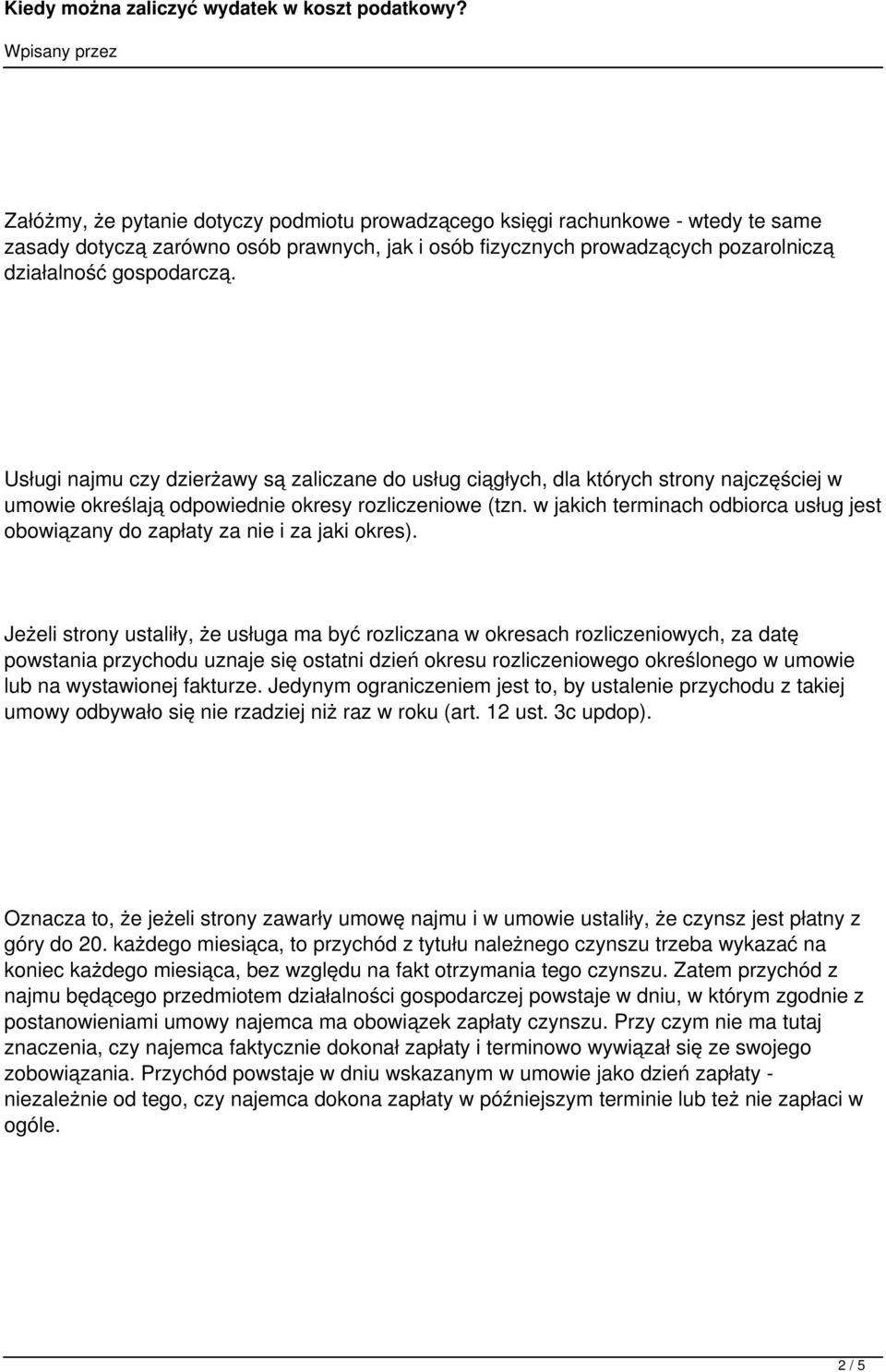 w jakich terminach odbiorca usług jest obowiązany do zapłaty za nie i za jaki okres).