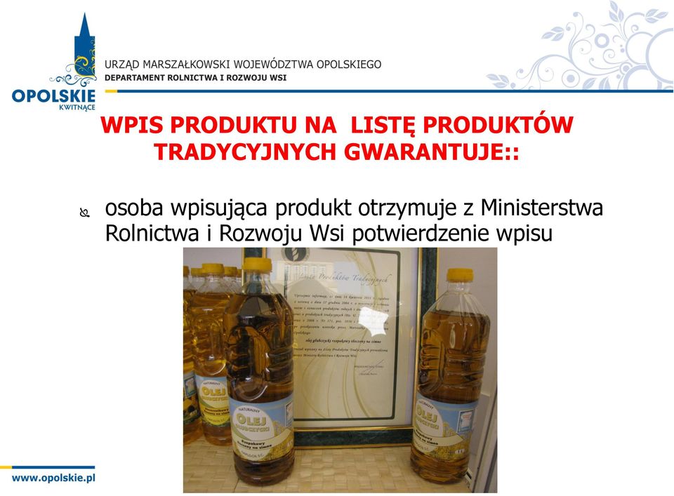 wpisująca produkt otrzymuje z