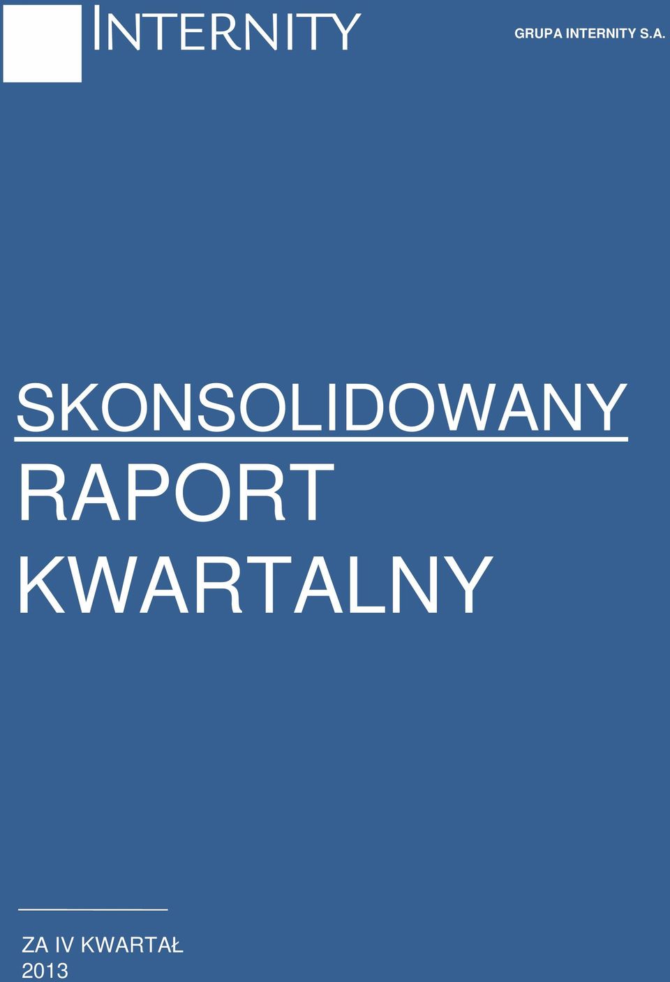 RAPORT KWARTALNY