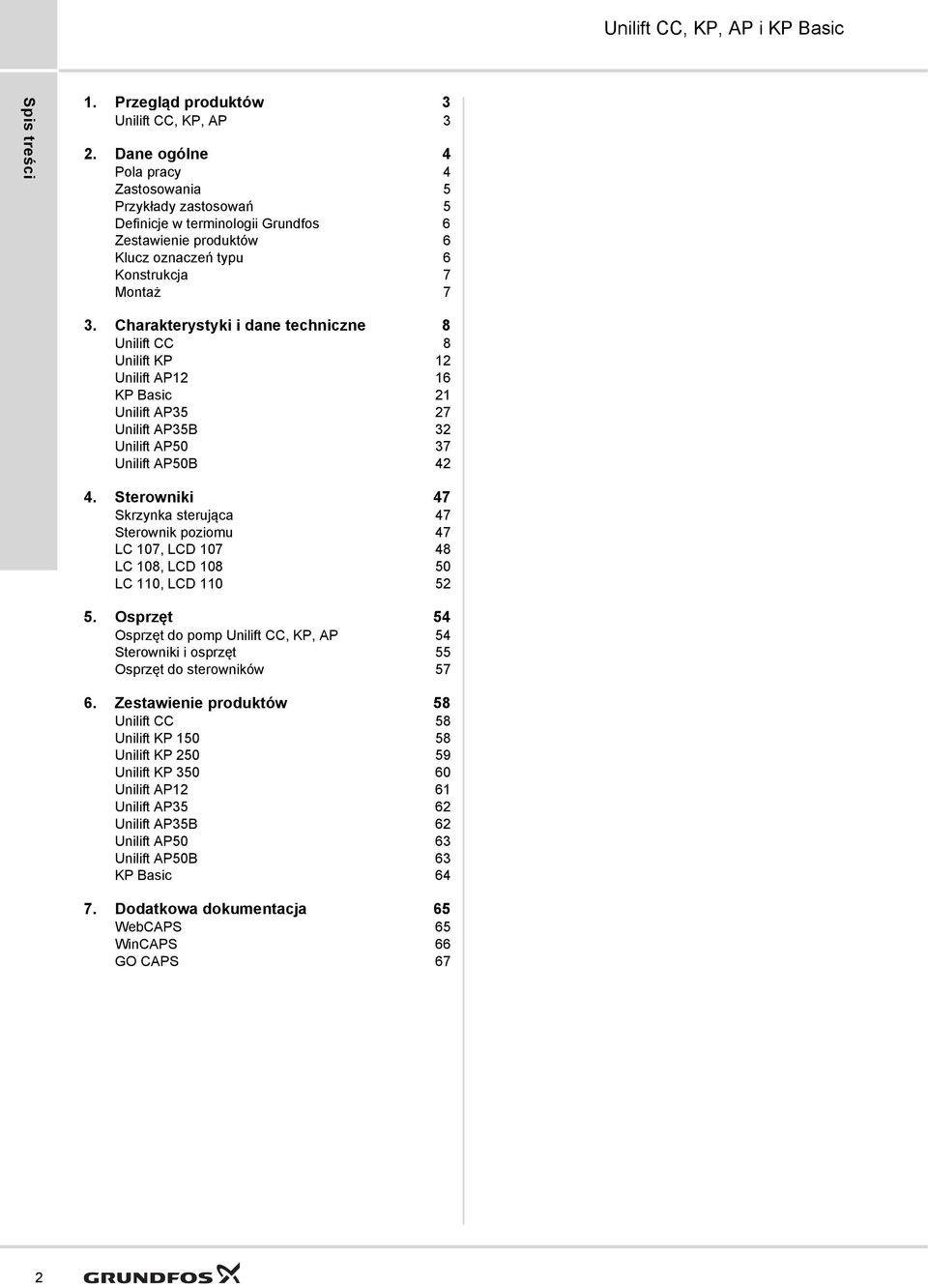 8 Unilift CC 8 Unilift KP 12 Unilift AP12 16 KP Basic 21 Unilift AP5 27 Unilift AP5B 2 Unilift AP50 7 Unilift AP50B 42 4.