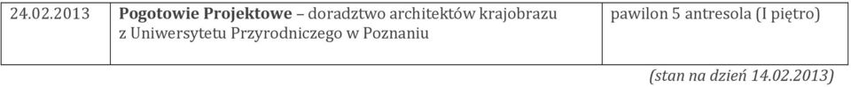 architektów krajobrazu z Uniwersytetu