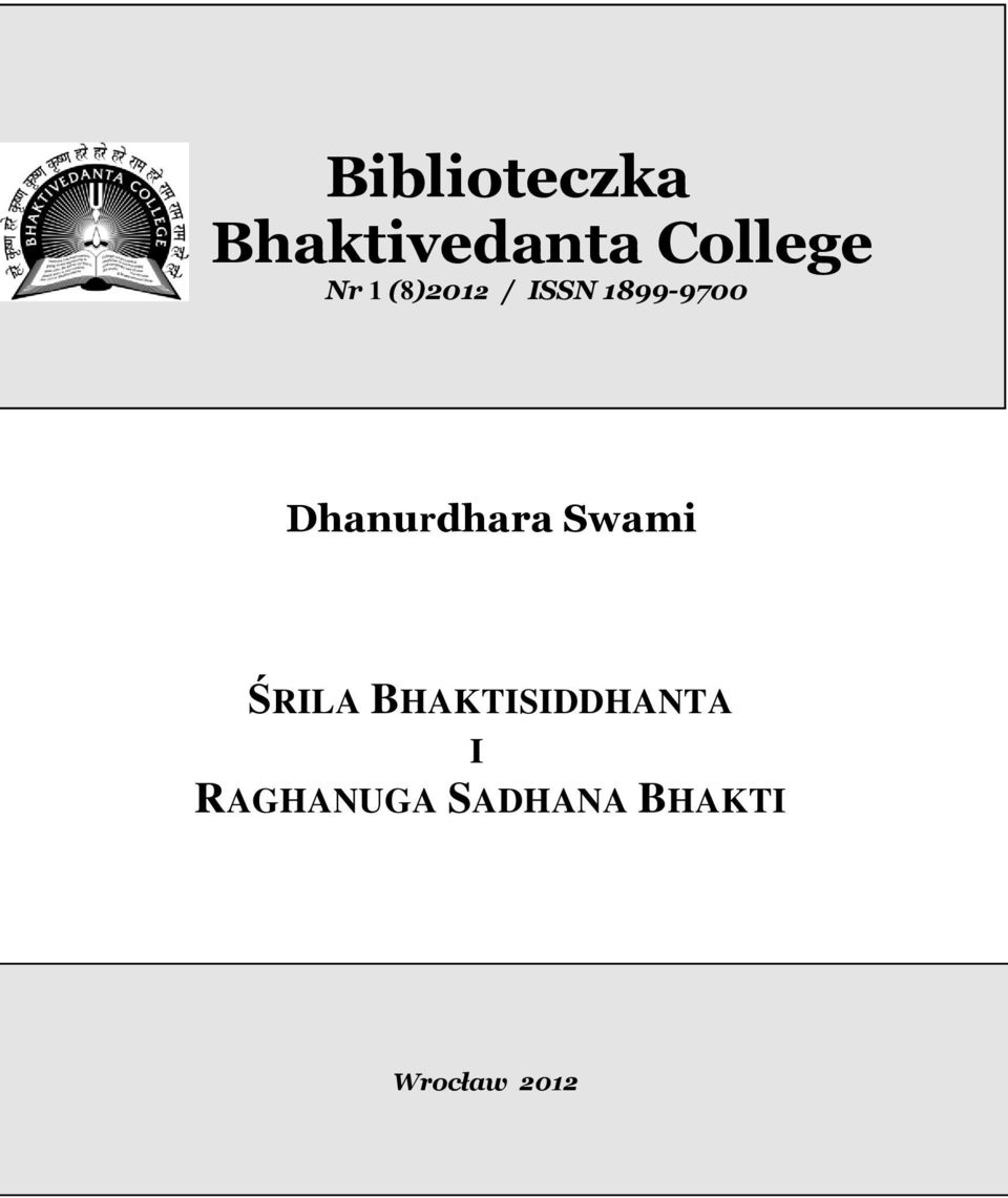 Dhanurdhara Swami ŚRILA