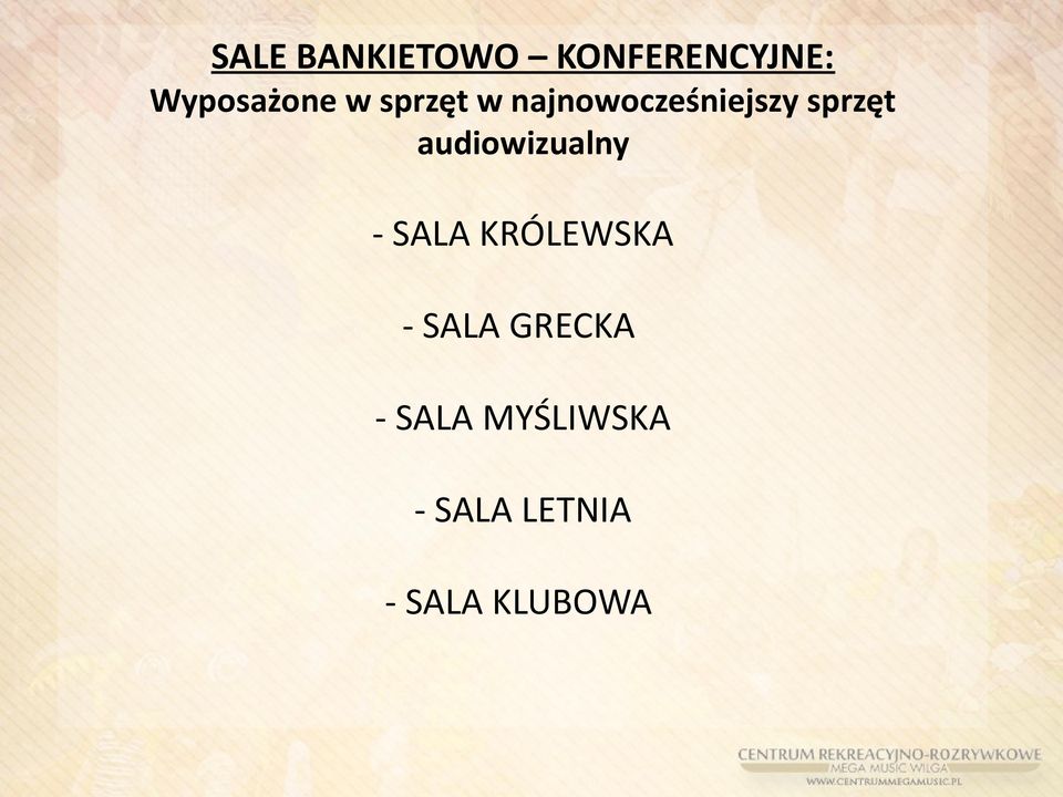 audiowizualny - SALA KRÓLEWSKA - SALA