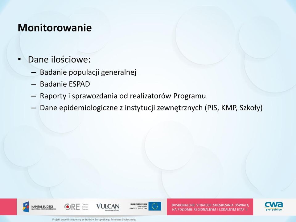 sprawozdania od realizatorów Programu Dane