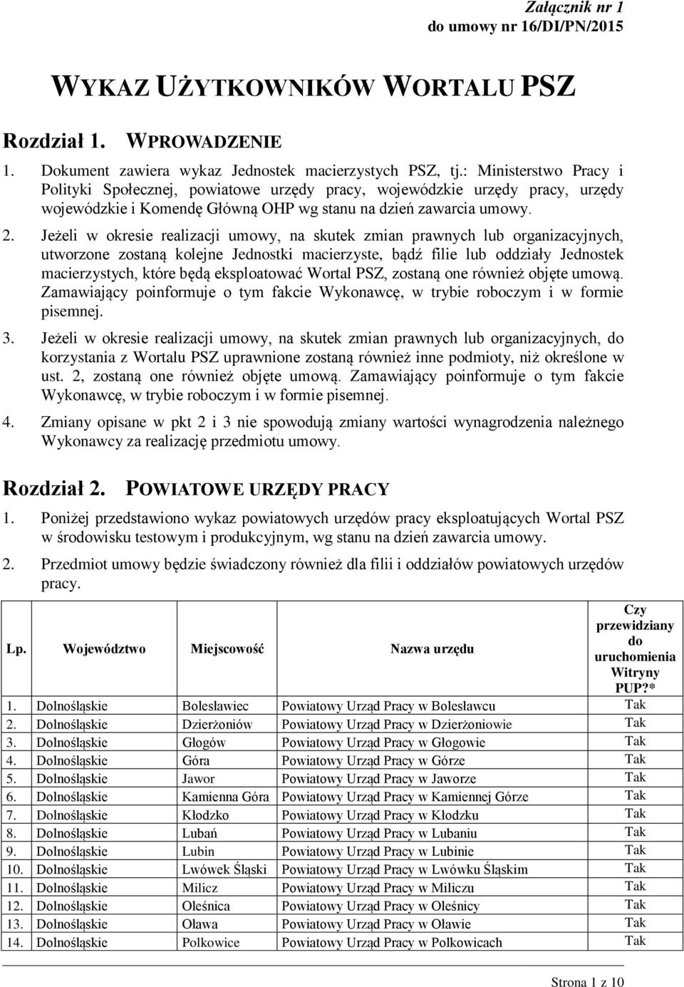 Jeżeli w okresie realizacji umowy, na skutek zmian prawnych lub organizacyjnych, utworzone zostaną kolejne Jednostki macierzyste, bądź filie lub oddziały Jednostek macierzystych, które będą