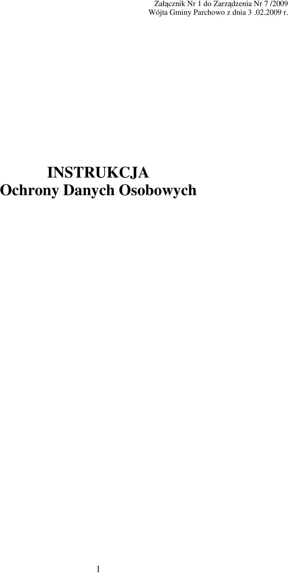 Parchowo z dnia 3.02.2009 r.