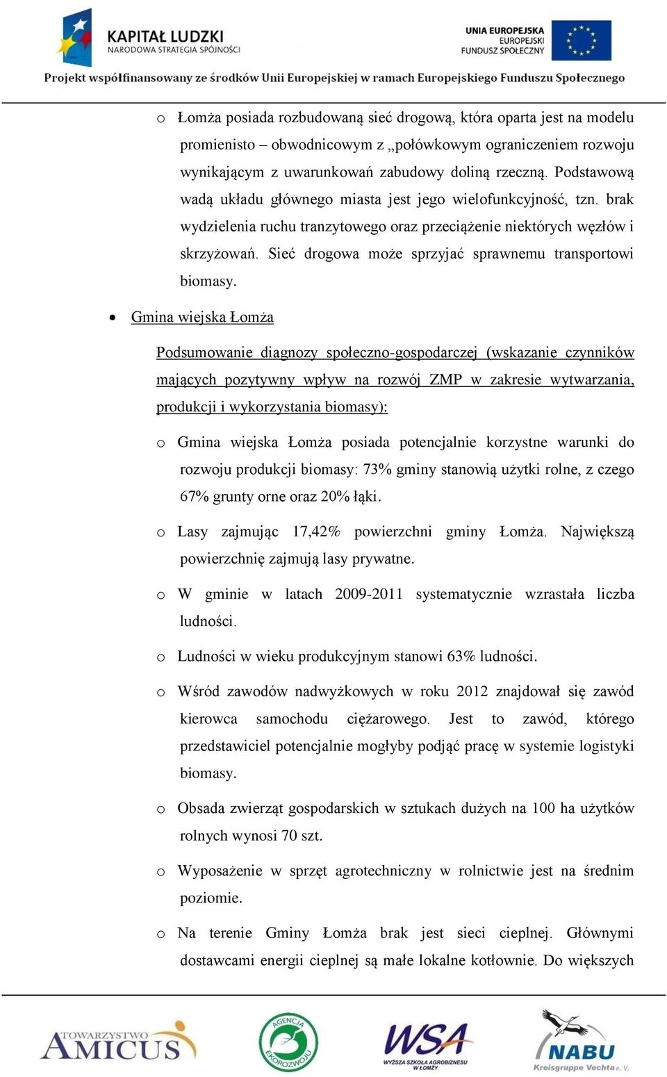 Sieć drogowa może sprzyjać sprawnemu transportowi biomasy.