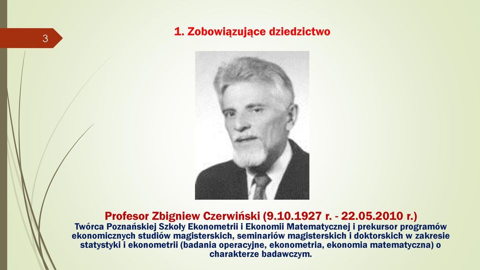 ekonomicznych studiów magisterskich, seminariów magisterskich i doktorskich w zakresie