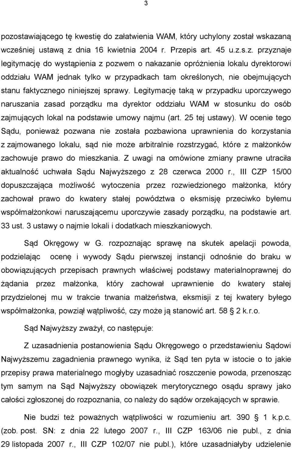łatwienia WAM, który uchylony zo
