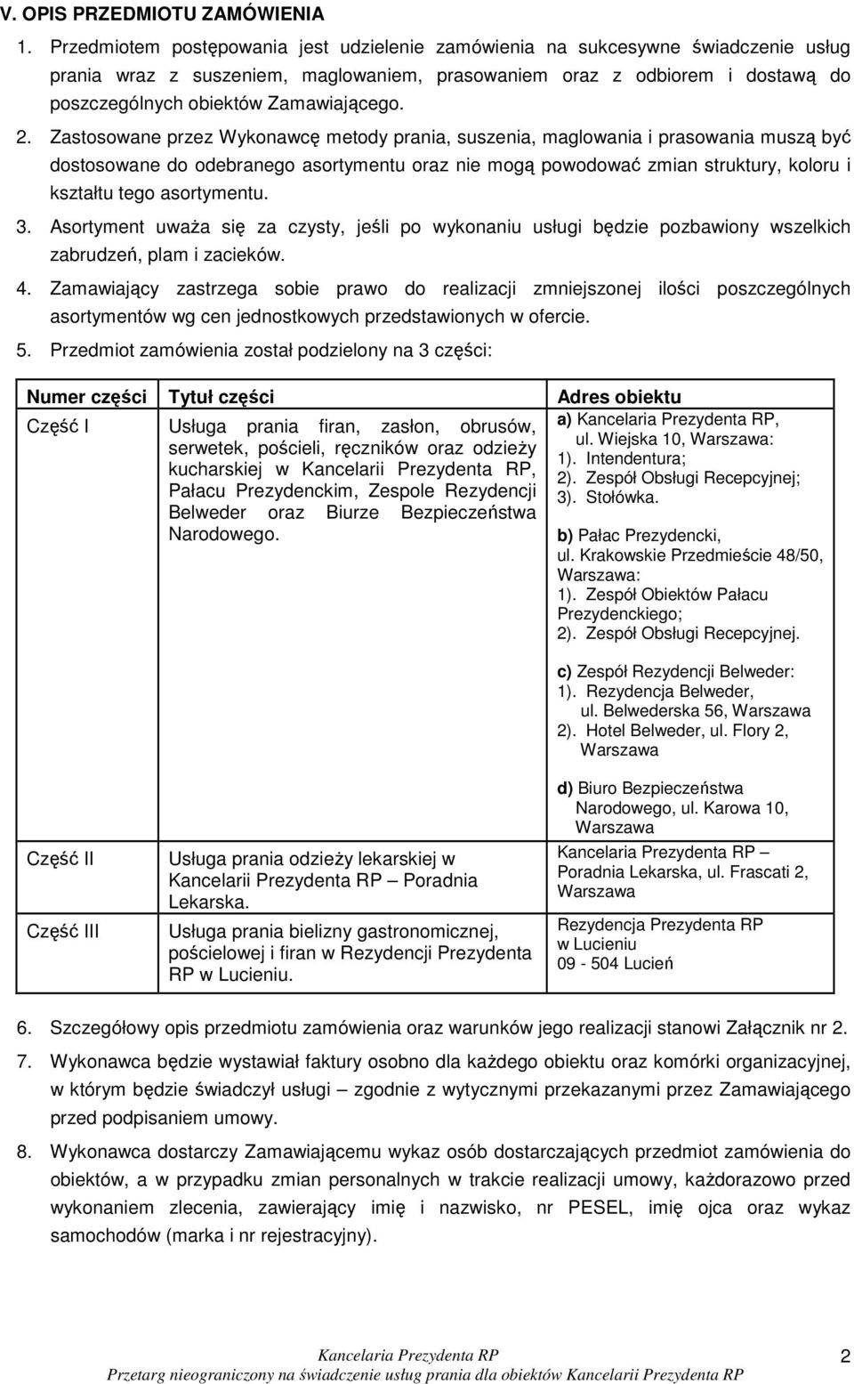Zamawiającego. 2.