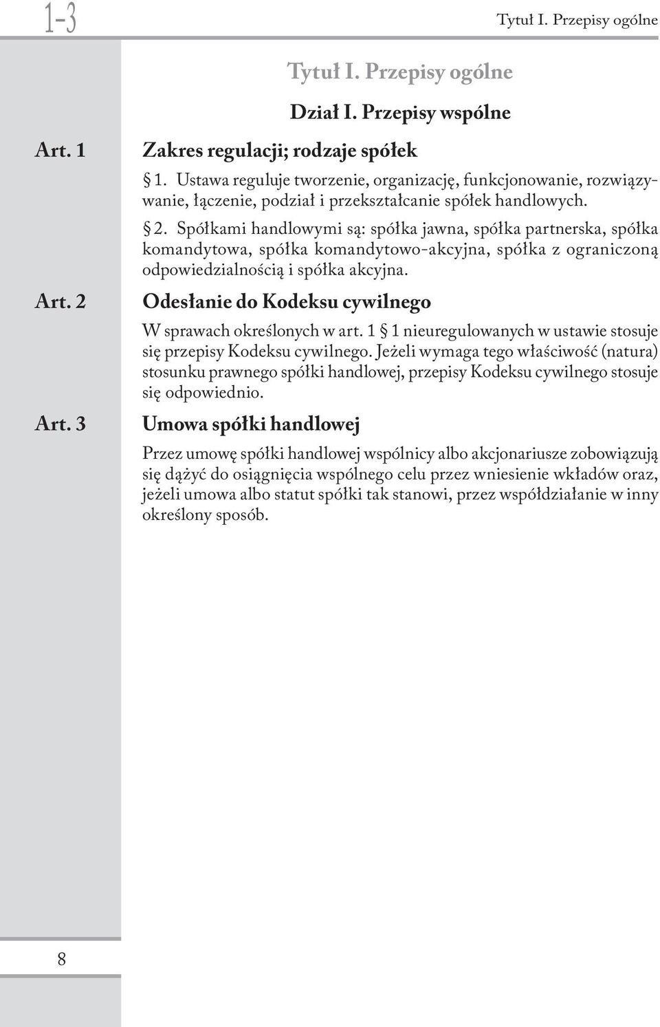 Spółkami handlowymi są: spółka jawna, spółka partnerska, spółka komandytowa, spółka komandytowo-akcyjna, spółka z ograniczoną odpowiedzialnością i spółka akcyjna.