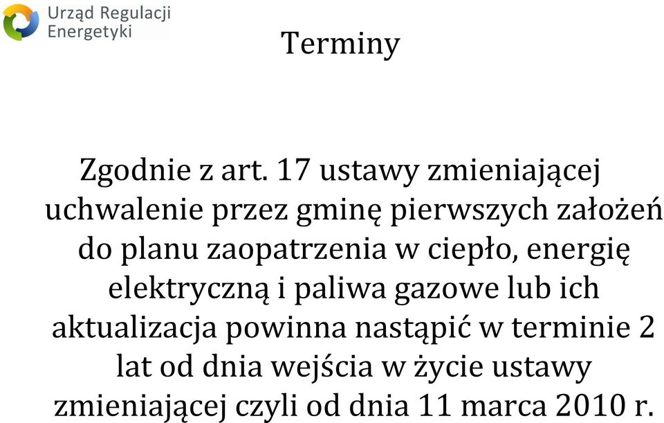 planu zaopatrzenia w ciepło, energię elektryczną i paliwa gazowe lub