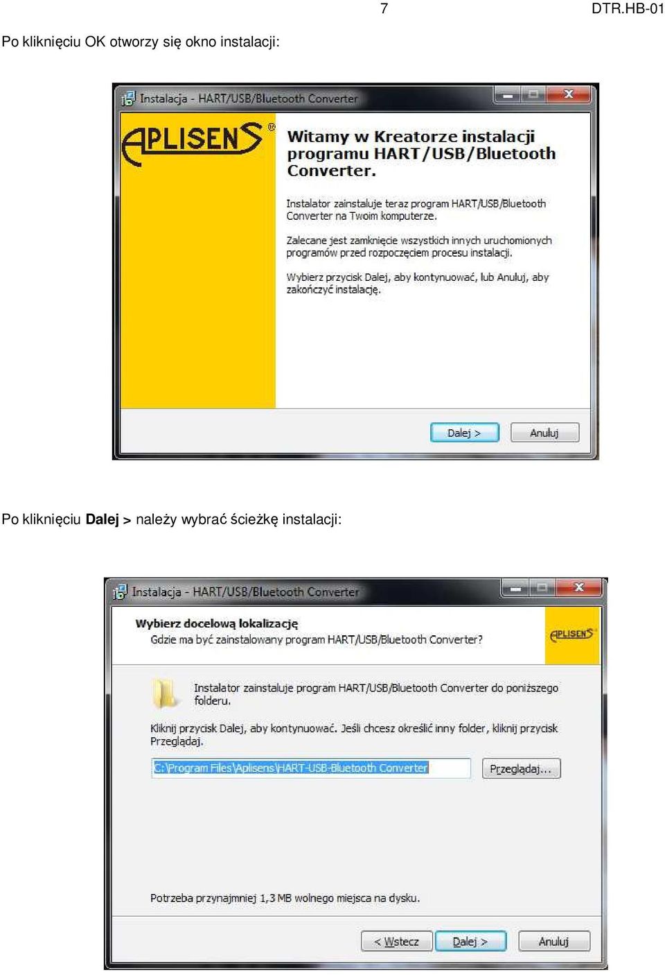 otworzy się okno instalacji: