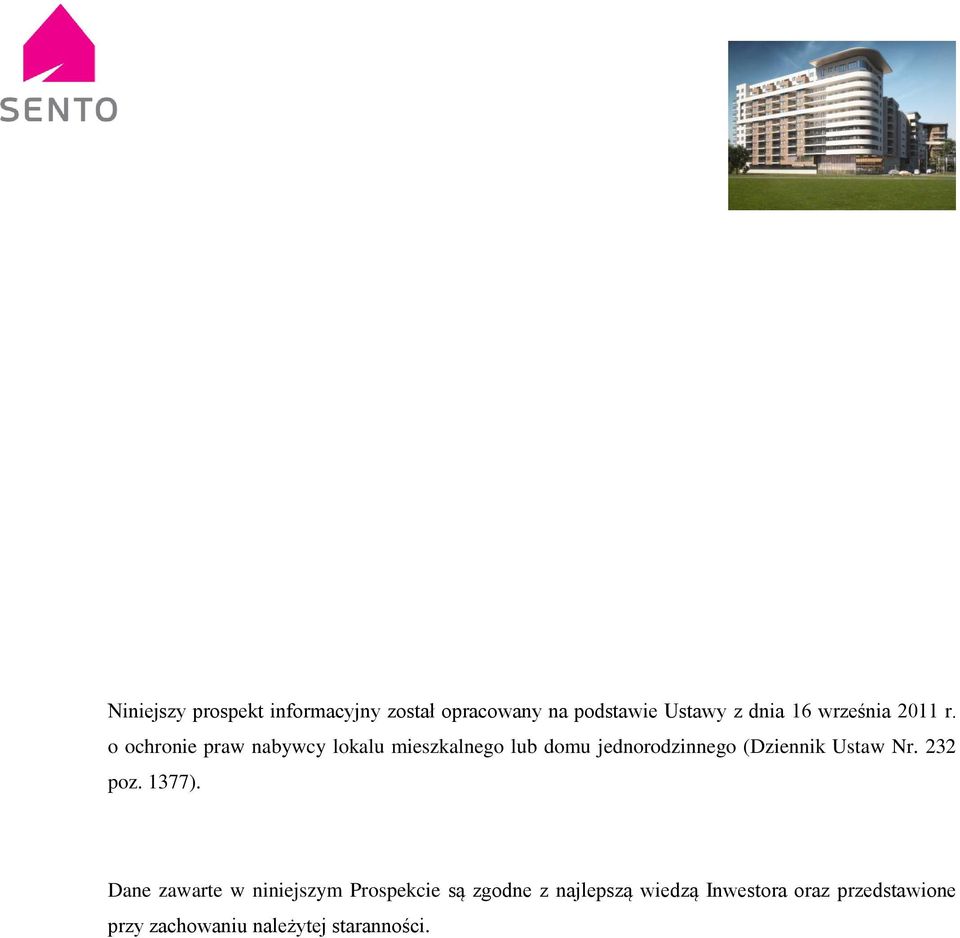 o ochronie praw nabywcy lokalu mieszkalnego lub domu jednorodzinnego (Dziennik