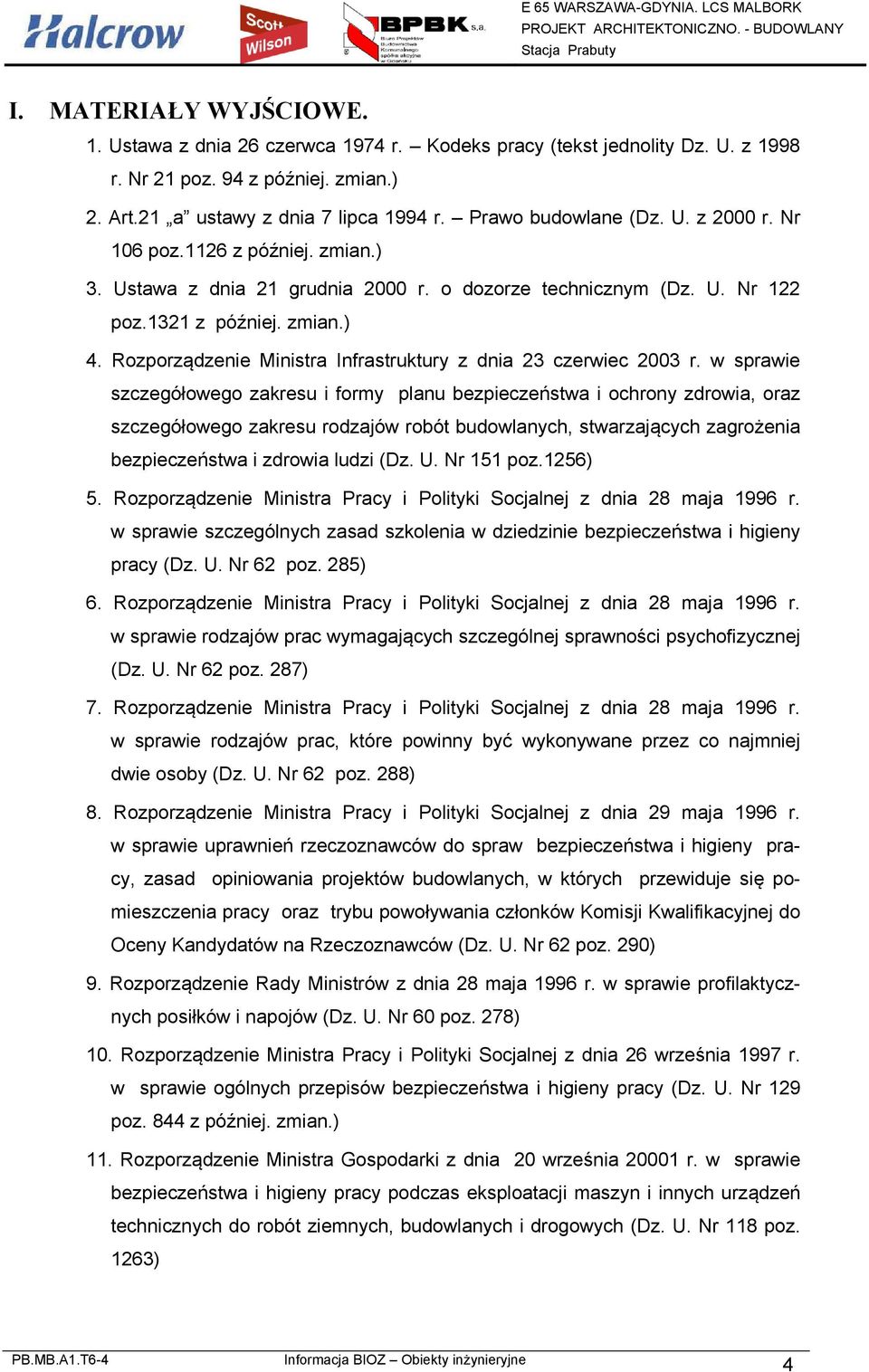 Rozporządzenie Ministra Infrastruktury z dnia 23 czerwiec 2003 r.