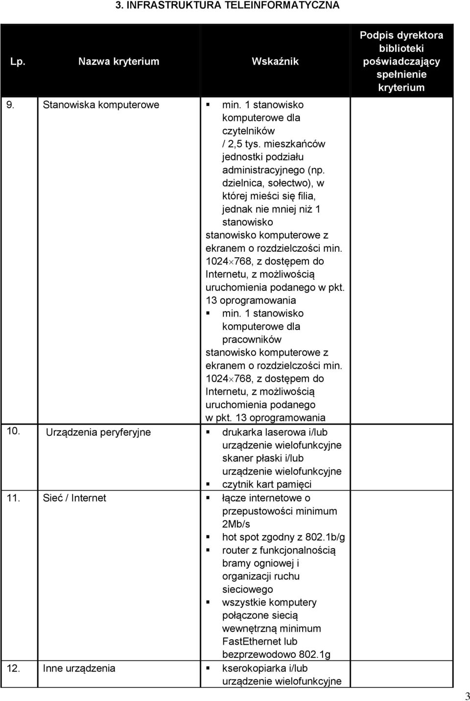 1024 768, z dostępem do Internetu, z możliwością uruchomienia podanego w pkt. 13 oprogramowania min. 1 stanowisko komputerowe dla pracowników stanowisko komputerowe z ekranem o rozdzielczości min.