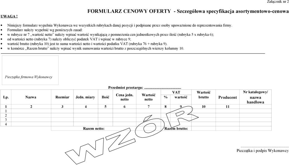 reprezentowania firmy.