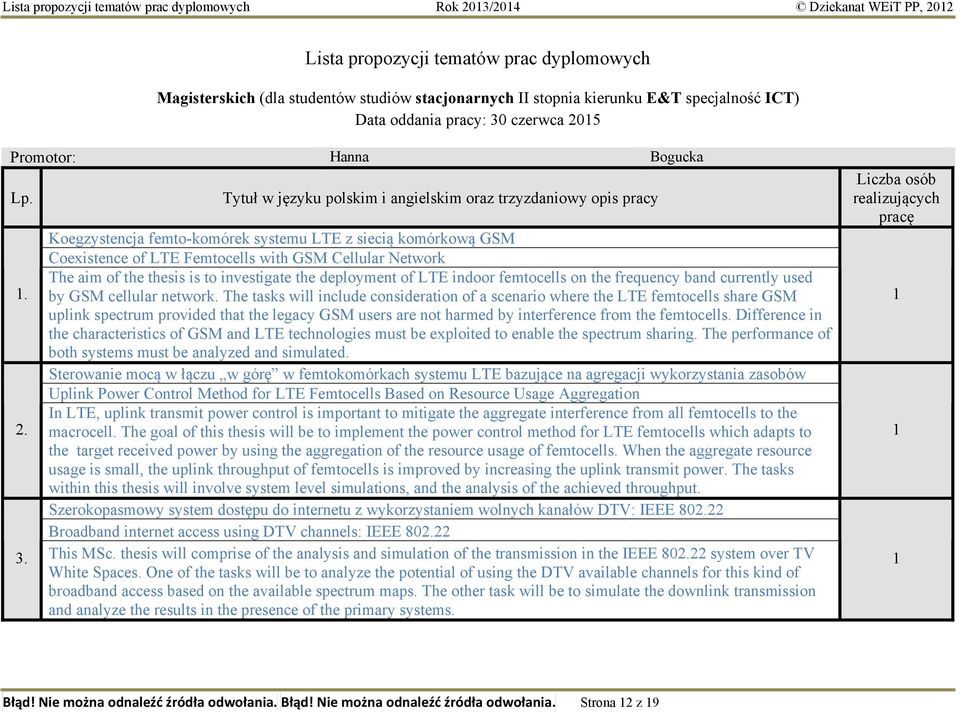 aim of the thesis is to investigate the deployment of LTE indoor femtocells on the frequency band currently used. by GSM cellular network.