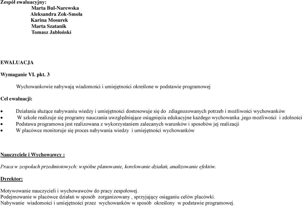 możliwości wychowanków W szkole realizuje się programy nauczania uwzględniające osiągnięcia edukacyjne każdego wychowanka,jego możliwości i zdolności Podstawa programowa jest realizowana z