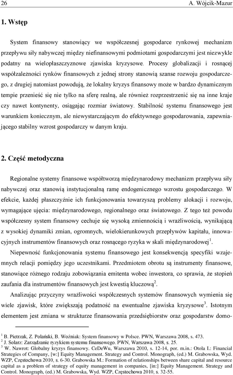 zjawiska kryzysowe.