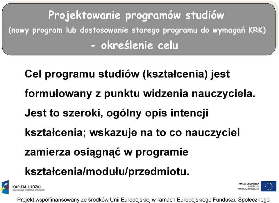 punktu widzenia nauczyciela.