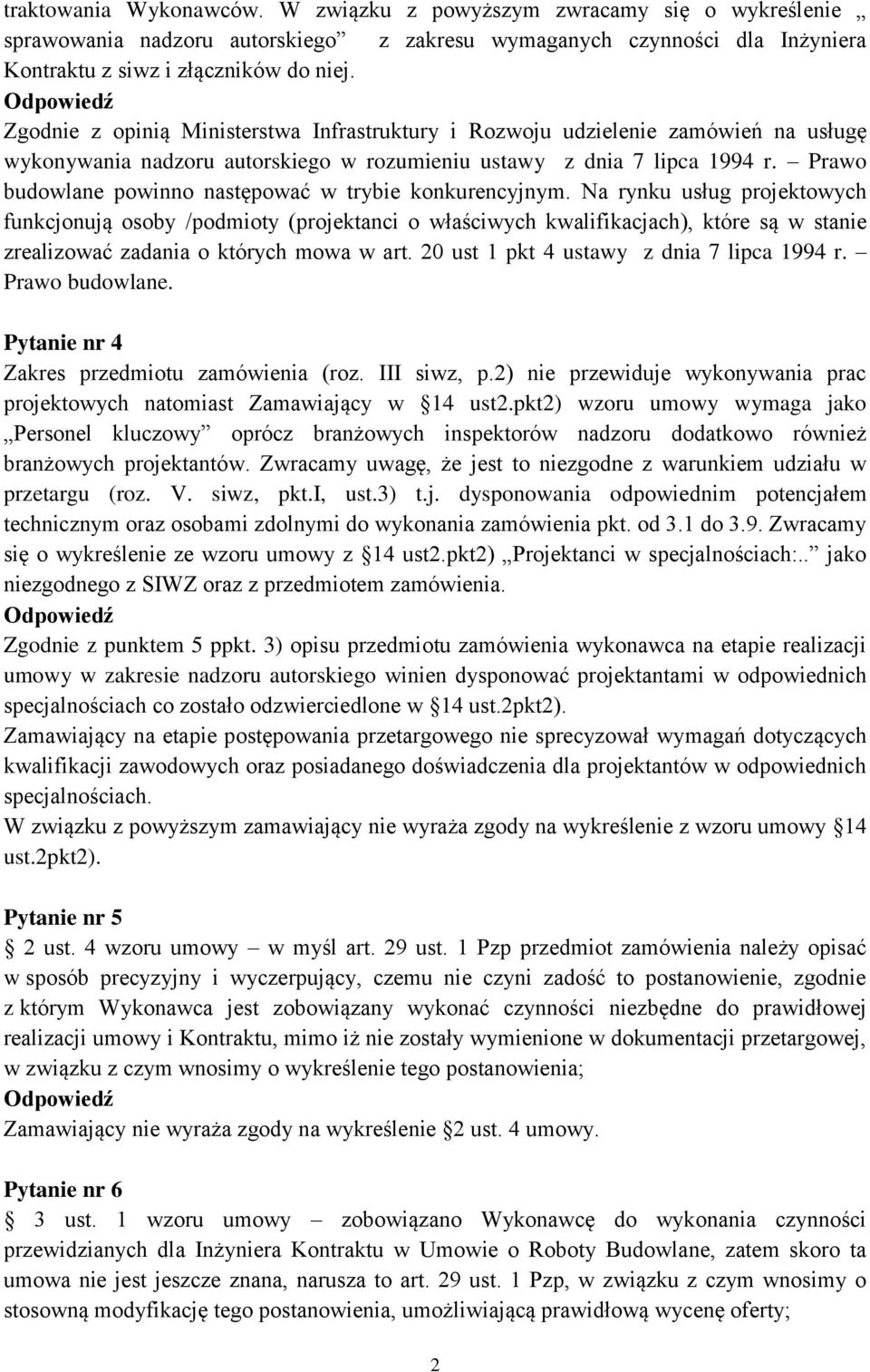 Prawo budowlane powinno następować w trybie konkurencyjnym.