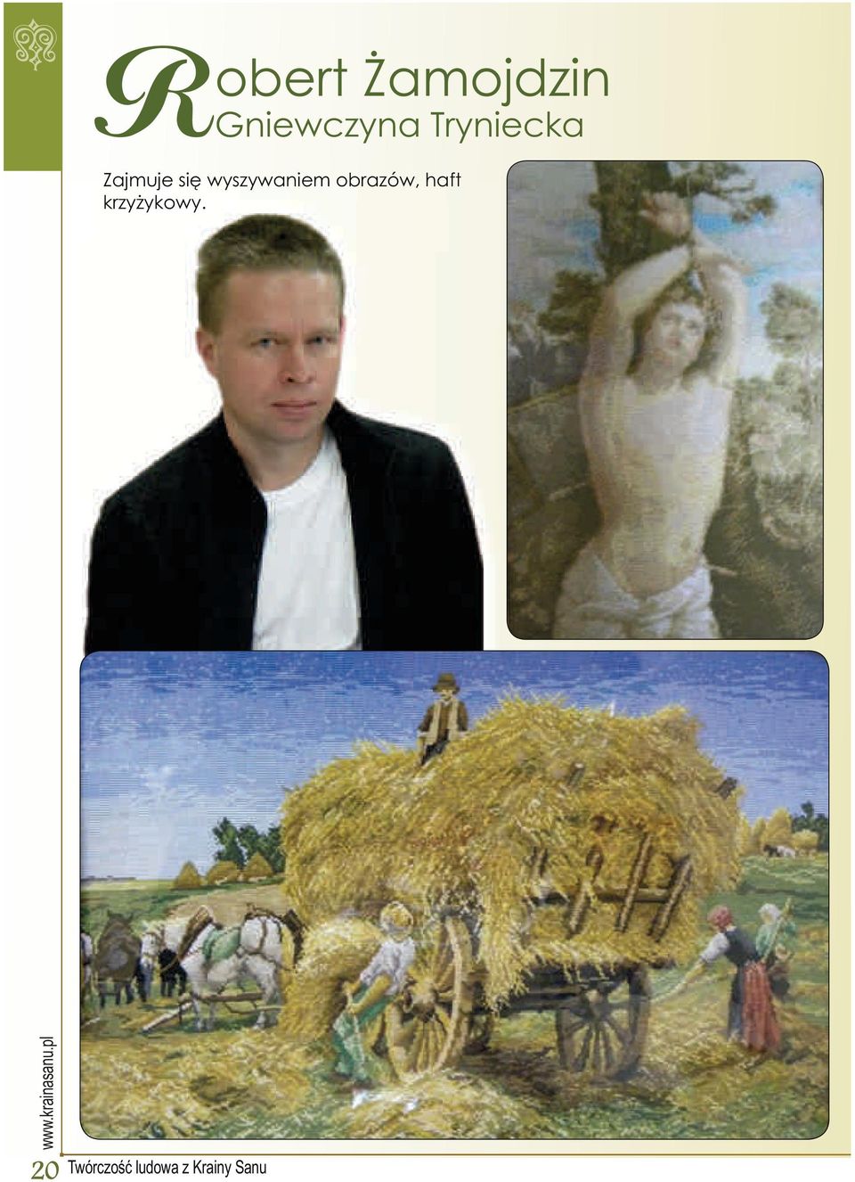 wyszywaniem obrazów, haft