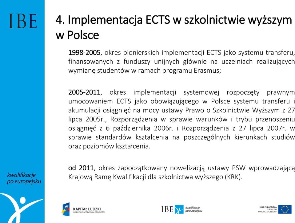 mocy ustawy Prawo o Szkolnictwie Wyższym z 27 lipca 2005r., Rozporządzenia w sprawie warunków i trybu przenoszeniu osiągnięć z 6 października 2006r. i Rozporządzenia z 27 lipca 2007r.