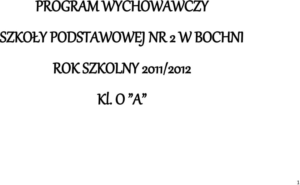 NR 2 W BOCHNI ROK