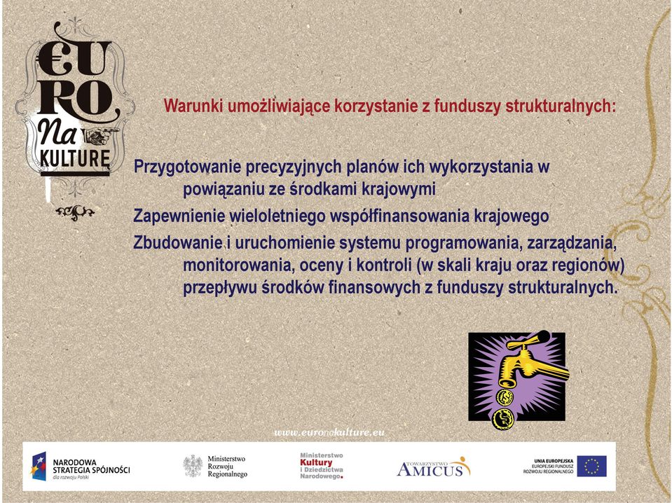 współfinansowania p krajowego j g Zbudowanie i uruchomienie systemu programowania, zarządzania,